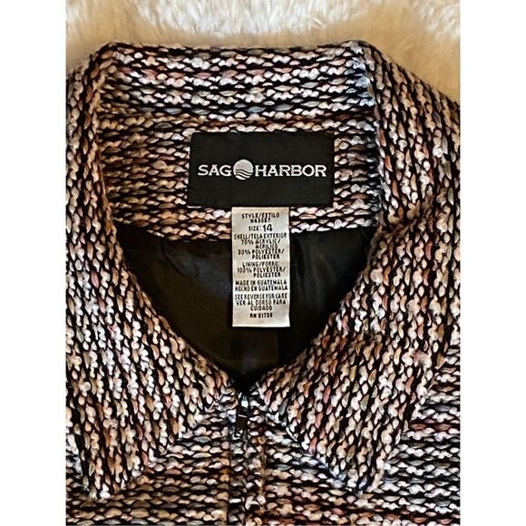 Sag Harbor SZ 14 Woman’s Beautiful Multicolored Soft Zip Up Jacket - Picture 4 of 8